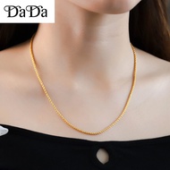 Emas 916 original gold necklace rope clavicle chain men and women couple jewelry