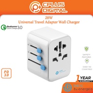 Bazic by Energea Goport Universal Travel Adapter, 2A3C 28W , 150 Countries Supported