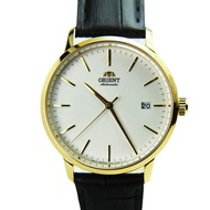 [Powermatic] Orient Ra-Ac0E03S Automatic Gold Tone White Dial Black Leather Men'S Watch