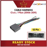 American International HWH812 2006-Up Honda Civic/Pilot Wire Harness - Black / Compact 【Clear Stock】