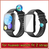huawei watch fit 2 strap Silicone strap huawei watch fit2 strap sports wristband huawei watch fit 2 case Full screen protective case huawei watch fit2 case