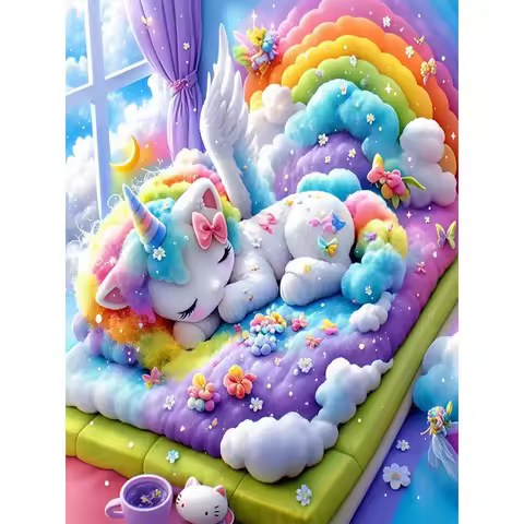 Jigsaw Puzzles Rainbow Unicorn Cartoon Dreamy Adults Puzzle Games Family Fun Puzzles Educational Gif