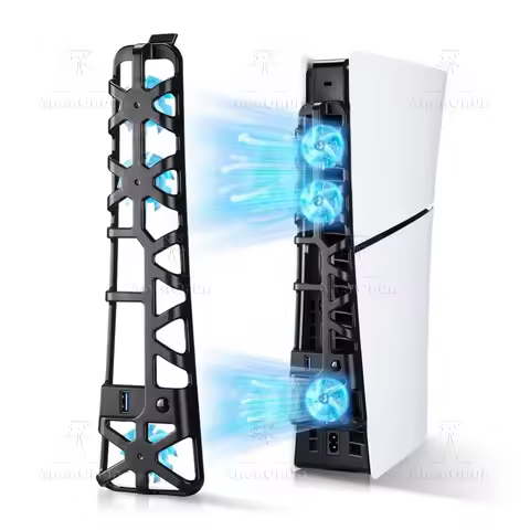 PS 5 Slim Cooling Fan with LED Light USB 3.0 Port Play Station 5 Slim Digital and Disc Edition Quiet