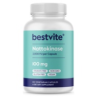 Nattokinase 100mg (2000 FU) (120 Vegetarian Capsules) - No Stearates - Vegan - Non GMO - Gluten Free