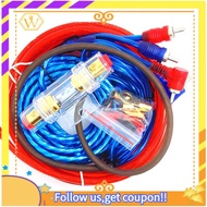 【W】1500W Audio Speakers Wiring Kit 8GA Car Subwoofer Cable 60 AMP Fuse Holder Speaker Installation W