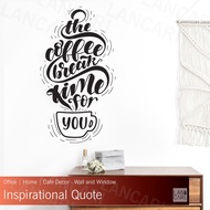 Cutting Coffee Sticker glass wall Quotes Cafe Coffee Cafe Sticker Quote