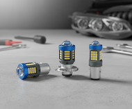 Motorcycle LED Headlight P15D BA20D H6 to H4 Lens Signal, High Low Beam Fog, 12V 24V, 6000K