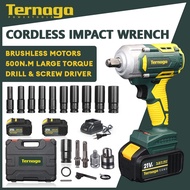 Ternaga 21V 500N.M Impact Wrench Cordless Electric Wrench Impact Battery Screwdriver Impact Gun Impact Drill Driver Tool