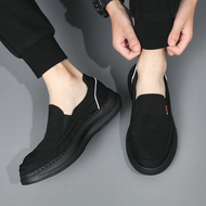 ฤดูร้อนBreathableสบายผู้ชายCanvaรองเท้าปักกิ่งรองเท้าผ้าโฟมSole Slip-On Casual Ice Silk Lazy