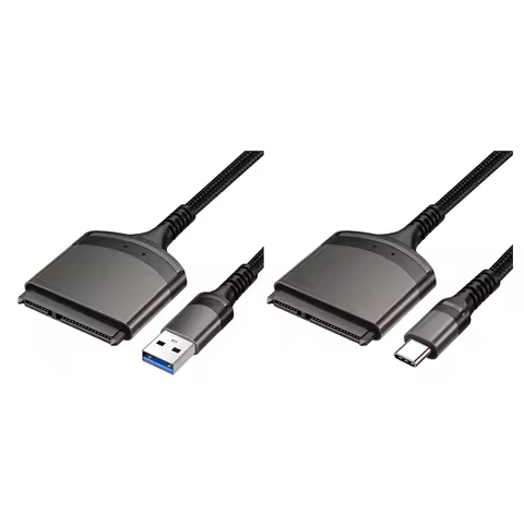 USB 3.0/Type C To SATA Cord Aluminum Shell External Converter Support Windows/MacOS/Chrome OS/Linux 