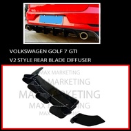 VOLKSWAGEN GOLF 7 GTI V2 STYLE REAR BLADE DIFFUSER