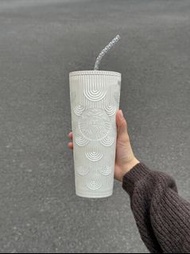 全新星巴克23週年海洋貝母珠光澤簡約時尚冷飲杯星巴克海1 保溫杯 水杯 水壺 戶外 保溫瓶