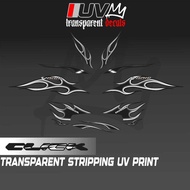 TRANSPARENT HONDA CLICK V2 / VARIO FIRE DECALS