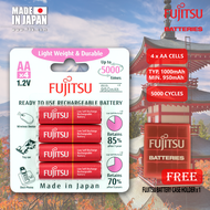 Fujitsu Eco Pack Standard Charger 2 Cells Lite 1000mAh AA + 4 Cells Lite 1000mAh AA Rechargeable Bat