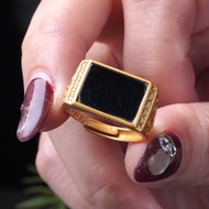 墨翠翡翠馬鞍戒指 925純銀鑲嵌  | 天然緬甸玉A貨翡翠 | 送禮