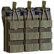 Tactical Molle Mag Pouch, Open-Top Molle Double/Triple Stacker 5.56 7.62 Magazine Pouches Holder Car