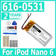 616-0531 new Replacement Battery For ipod Nano6 6G 6th Generation MP3 Li-Polymer Rechargeable Nano 6