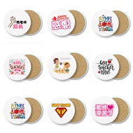 Teacher Coaster Teacher’s Day Gift Graduation Gift Ceramic Coaster Heat Round Insulation Coaster