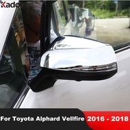 Rearview Mirror Cover Trim For Toyota Alphard Vellfire 2016 2017 2018 2019 ABS Chrome Side Wing Mirrors Cap Overlay Car Exterior Accessories