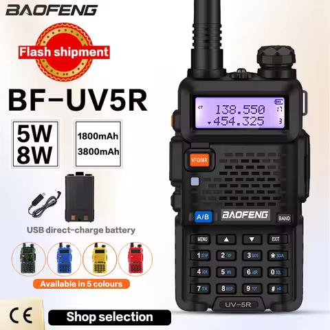 Optional 5W 8W Baofeng UV-5R Walkie Talkie 10 km Baofeng uv5r walkie-talkie hunting Radio uv 5r Baof
