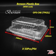 OPS - C46 -BENXON Plastic Tray [ 50pcs± ] Bakery Disposable Plastic Clear Food