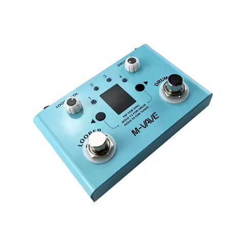 M-VAVE Guitar Effect Pedal Drum Looper Effector Mini 2-in-1 Machine Double Footswitch Looper Pedal L