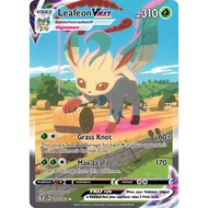 Pokemon Card Single TCG Leafeon V VMAX Trading Cards Game Educational Toys For Kids