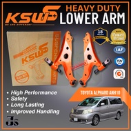 KSW Heavy Duty Lower arm Alphard anh10 Toyota Left Right Control Suspension Arm Depan Front