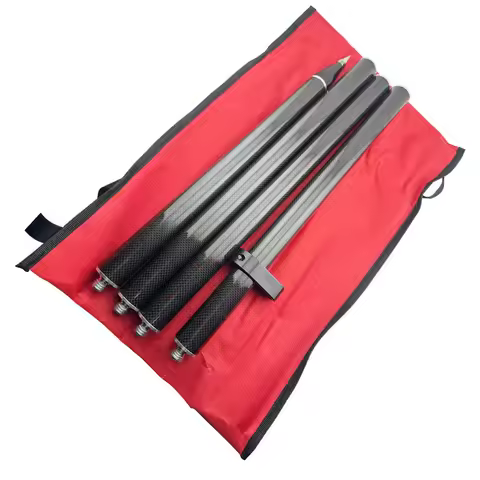 Universal 4*50cm Carbon Fiber RTK/GPS Pole for Leica Trimble Top Total Station ，2M 5/8 Thread 32mm D