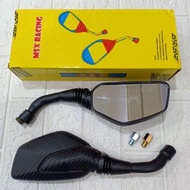 HONDA YAMAHA Motorcycle Rearview Mirror Black Carbon Rearview Mirror Bajaj Pulsar Model Carbon Motif