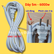 Dây nguồn chịu tải cao 6000w - 3m/5m/8m Lõi đồng