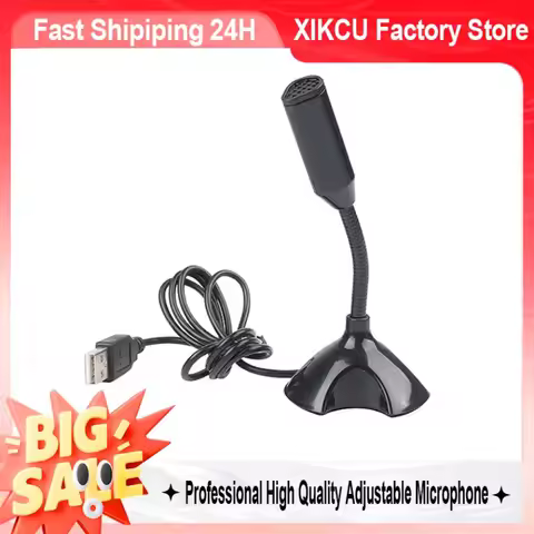XIKCU Professional High Quality Adjustable Microphone For Laptop And Computer Studio Singing Gaming 