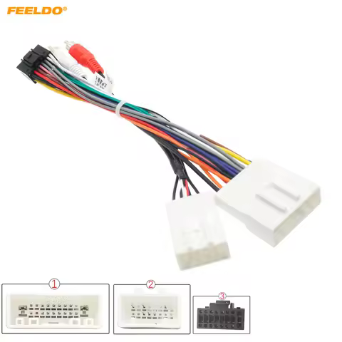 FEELDO Car Audio 16pin Wiring Harness Wire cable For Subaru Forester (2012-2015) Stereo Installation