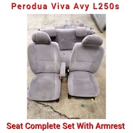 Perodua Viva Avy RS Mira Seat With Armrest Complete Set ( Grey ) / Car Cushion / Kusyen Kerusi Keret