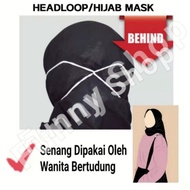 50pcs Mask 3ply Face Mask Hijab Mask Head Loop Headloop Mask
