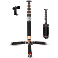 Koolehaoda Camera Aluminum Monopod with Metal Tripod Base.6 Sections 46-177cm/18-69inch Adjustable, 