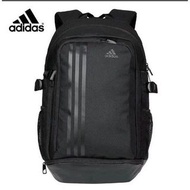 adidas 愛迪達 運動休閒大容量後背包 耐重防水背包 15.6吋筆電背包 旅行背包 書包 大學包 全黑