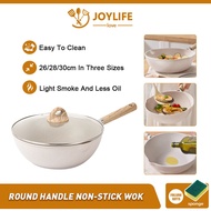 Wok Deep Pan Household Cooking Wok Scratch-Resistant For Gas Stove Induction Cooker 26/28/30CM