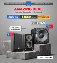 [Best Deal] SVS Prime Wireless Pro Powered Speaker &amp; SVS SB-1000 Pro Subwoofer - Combo Set