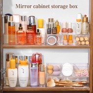 [2024 LATEST]Makeup Mirror Cabinet Storage Box Transparent Acrylic Bathroom Facial Mask Lipstick Toiletries Dressing Tables Makeup Organizer