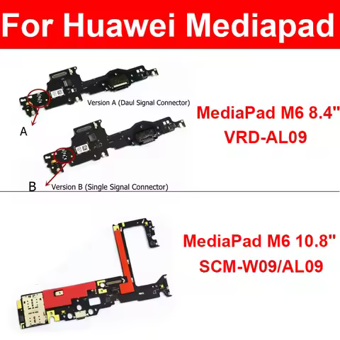 USB Charging Board Dock Connector Flex Cable For Huawei MediaPad M6 8.4inch VRD-AL09 4G Wifi 10.8inc