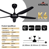 DEKA Ceiling Fan 5 BLADES 24 SPEEDS 【DC MOTOR】K6 DC Matt Black /  F5DCL PRO Kipas Siling Kipas