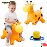 KONKE Giraffe Bouncy Horse, Anti-fall Inflatable Animals Jumping Toys, Creative Thickened Sturdy Rub