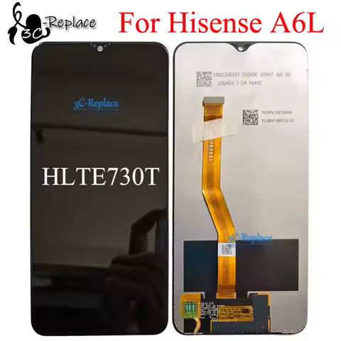 Black 6.5inch For Hisense A6L HLTE730T Front Display LCD Display Touch Screen Digitizer Assembly Bac