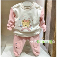 Ready Stock 20 Autumn New Style Girls Korean Bear Children Round Neck Sweatshirt PBCZA3841K Pants PB