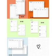 [PER PC] [G SERIES] A7 LOOSE LEAF 6 HOLE JOURNAL PAPER INSERT REFILL