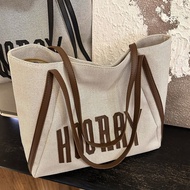 Canvas Tote Bag Female Large-Capacity Bag Casual High-End New Style Fashion One-Shoulder College Stu