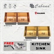 CABANA Nano KS8845-RG-NL/KS8945-GY-NL UnderMount StainlessSteel Kitchen Sink Nano Sink Double Bowl G