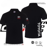 Ready Stock Short-Sleeved POLO Shirt New Style T-Shirt Toyota Fleet Uniform GR Racing Lapel Shirt Fl