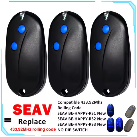 1-20pcs SEAV BE HAPPY RS2 / SEAV BE HAPPY RH2 Garage Door Remote Control 433.92MHz Replacement Opene